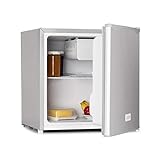 Klarstein 50L1-SG Minibar Minikühlschrank Mini Snacks- und Getränkekühlschrank (40 L, 39 dB leise, 1 Regaleinschub, 1 Türablagefach, 1 Türflaschenablage, Gefrierfach, regelbar) silber