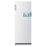 Heinrich´s HEINRICHS freistehender Kühlschrank 242L, Vollraumkühlschrank, LED-Beleuchtung, Standkühlschrank mit 5Glasablagen+1Gemüsefach+4 Türablagen, Türanschlag wechselbar, leise 40dB, (weiß)