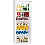 Bomann® Getränkekühlschrank mit Glastür | Kühlschrank mit 259/256L Nutzinhalt & 5 Gitterablagen | Flaschenkühlschrank mit Abtauautomatik & stufenloser Temperaturregelung | KSG 7280.1 weiß