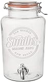 5 Liter Getränkespender von Smith's Mason Jars mit Stahlkegeln, Blockdrahtgeflecht und Geschenkanhänger. Es ist der ultimative Getränkekühler