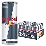 Red Bull Energy Drink Zero Calories Dosen Getränke Zuckerfrei 24er Palette, EINWEG (24 x 250 ml)