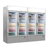 GGM Gastro | GK1200UG#2 | (2 Stück) Getränkekühlschrank - 2096 Liter - rahmenloses Design - mit Werbedisplay